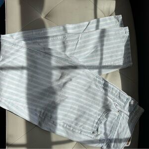 American Eagle Outfitters Light Blue Striped Boyfriend Jeans